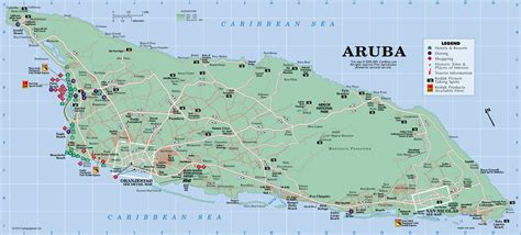 detailed map of aruba.